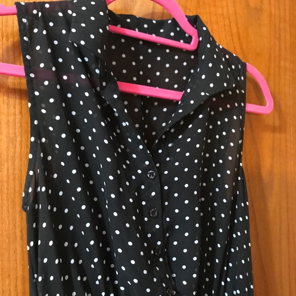 Black and White Polka Dot Dress - Picture 2 of 4